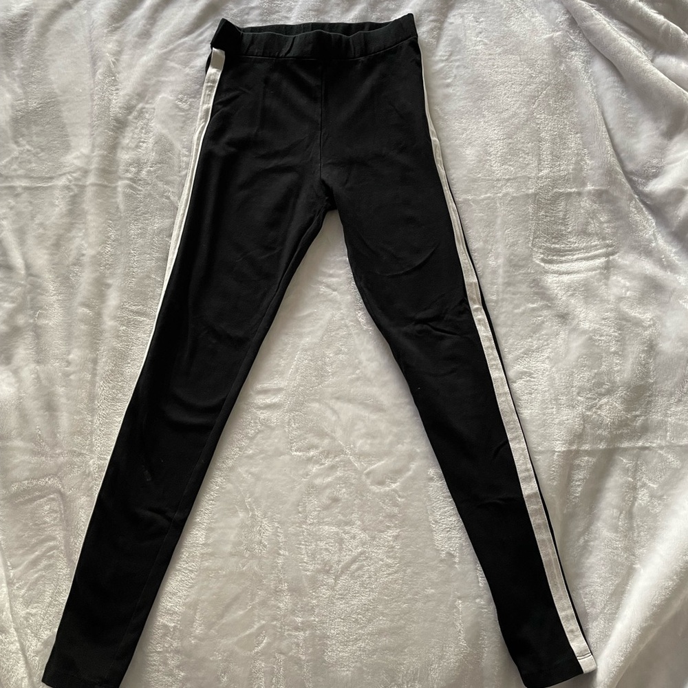 Black with white stripe Forever 21 leggings